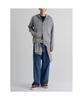 Double-Weave Hooded Full-Zip Cardigan Gray