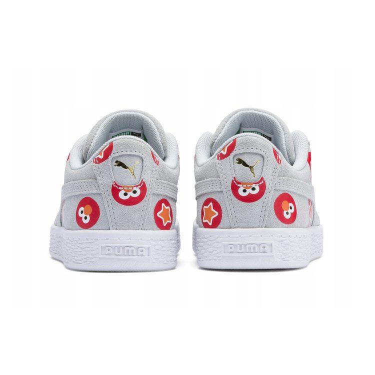 PUMA Suede 50 Suede Badge Ps Casual Lightweight Balance Low top Kids' Skateboarding Shoes Gray 370342-02
