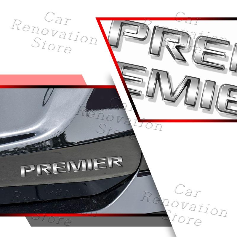 3D Metal Car Styling Premier Letter Logo Rear Trunk Fender Sticker Side Badge Decor For Chevrolet Captiva Colorado Cruze Malibu la2