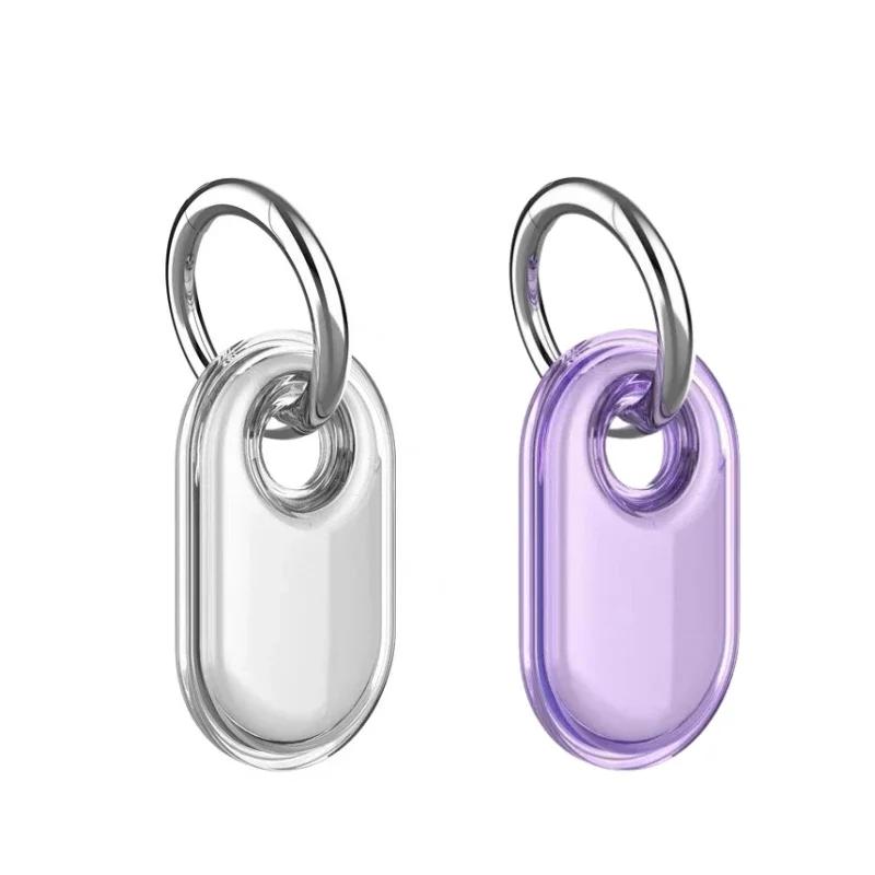 TPU Case Anti-Drop Protective Case with Keychain Anti-Scratch Trackers Holder for Keys Wallet Luggage Pets for Galaxy SmartTag 2