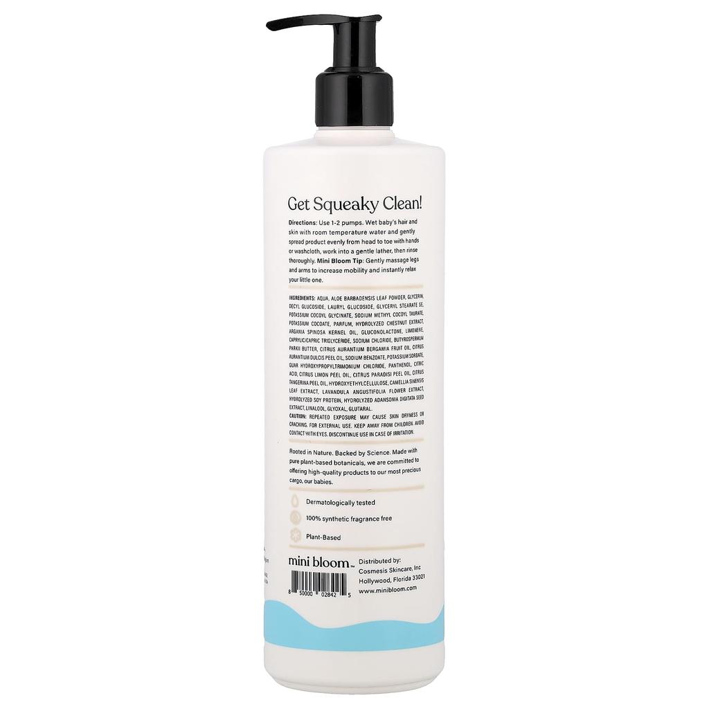Mini Bloom, Fresh N' Clean, 2-in-1 Hair + Body Wash, 500ml (16.6 fl oz)