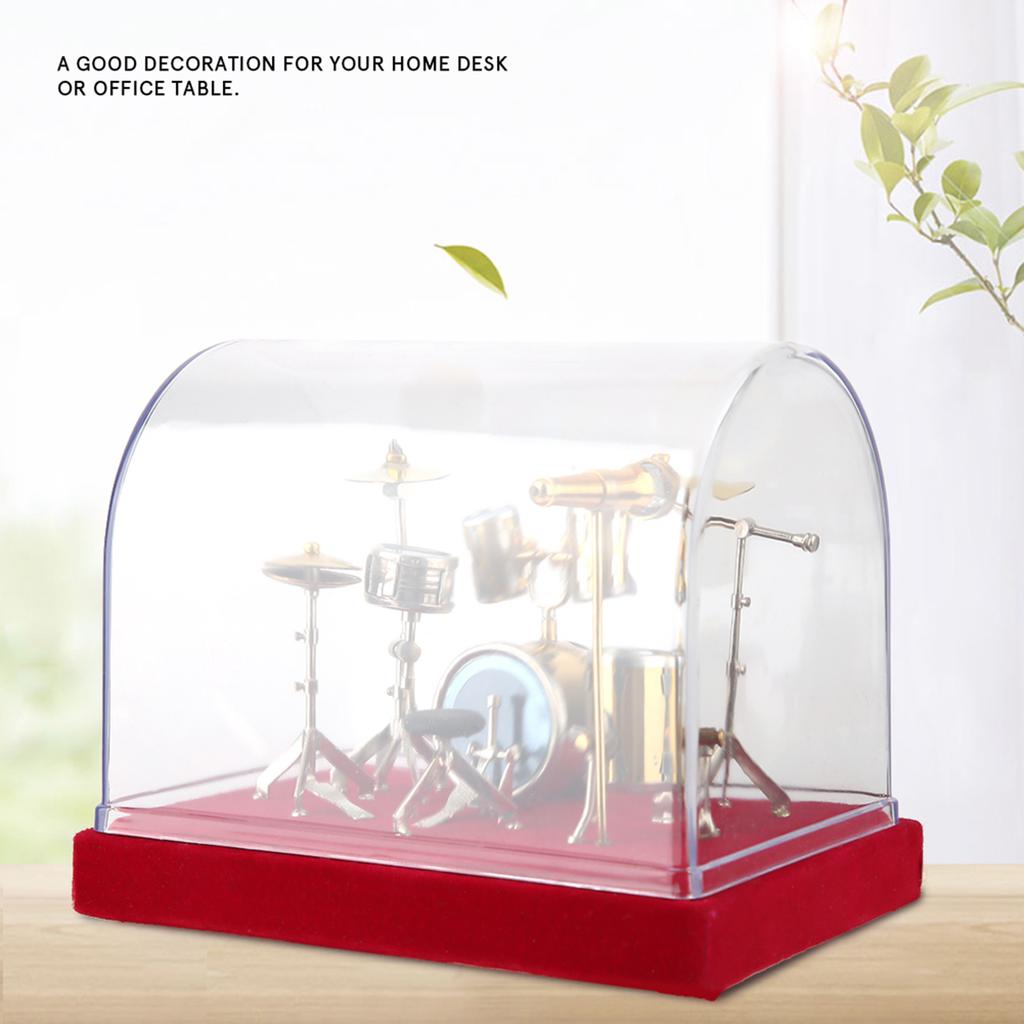 Miniatur-Musikinstrument Drum Set Modell Display Mini Ornamente Handwerk Wohnkultur (18cm)