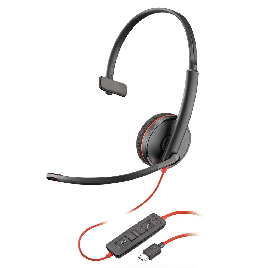 [2025 Model] [Amazon.co.jp Exclusive] Poly Wired Headset Blackwire 3210 (Domestic Genuine Product) USB-C & USB-A Noise Cancelling Microphone Lightweig