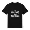 Las Malvinas Zijn Argentijns Argentijnse Trots Letterprint T-shirt Mode Casual Korte Mouw Ronde Hals Katoenen Top