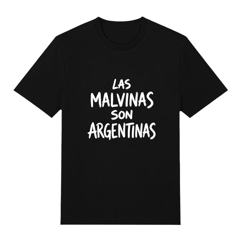 Die Falklandinseln sind Argentinisch Argentinischer Stolz Buchstabendruck T-Shirt Herren Mode Lässig Kurzarm Damen O-Ausschnitt Baumwolle Locker Oberteil