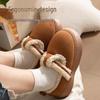 Nanbo Wan Women's Winter Non-Slip Cotton Slippers with Heeled Thick Sole and Plus Velvet Warmth for Indoor-Outdoor Wear.