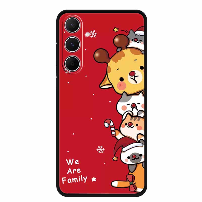 Christmas Phone Case For Samsung A17 5G 2025 Case Soft Black Silicone Bumper For GalaxyA17 17 5G TPU Coque Samsung Galaxy A17 5G