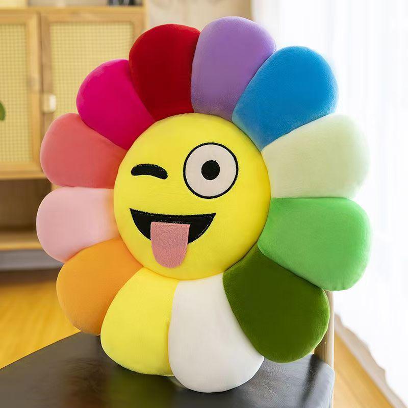 Sunflower Lumbar Pillow: Colorful Student Chair and Sofa Cushion