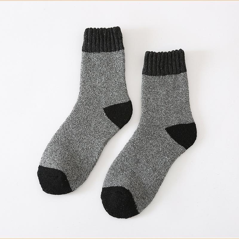 

Мужские зимние шерстяные носки средней длины с утолщенным флисом для тепла и холодостойкости. Очень толстые длинные шерстяные носки для зимы 1 pair