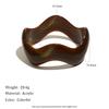 Exaggerated Acrylic Wavy Geometric Chunky Bracelet for Women Vintage Blue Brown Green Resin Wrist Bangles Charm Jewelry Gifts