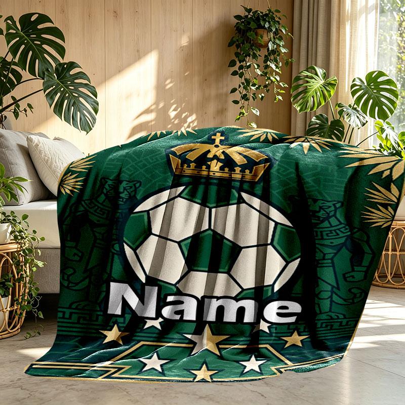 Custom Name Personalized Club Santos Laguna Print Blanket, Home Decor, Bedroom, Sofa, Camping, Couch, Gifts for Birthday Christmas