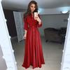 Sleeve Women Long Button Dowm Maxi Dress Evening Party Casual Shirt Dress