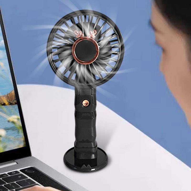 Desktop Small Fan 3 Adjustable Modes Quiet Portable USB Rechargeable Travel Fan Strong Cooling Wind Powerful Airflow Machine For