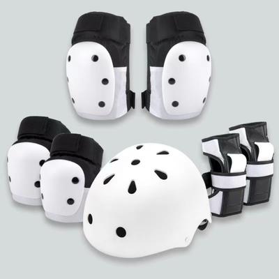 Skateboarding Protective Gear, Thickened, Helmets, Balance Bikes, Ice Skating, Knee Pads, Roller Skating Protective Gear, 7-piece Set