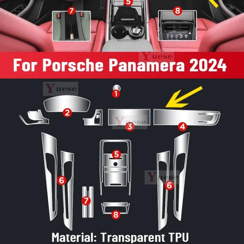 For PORSCHE PANAMERA 2024 Auto Central Control Screen TPU Navigation Anti Scratch interior Protection Film Sticker