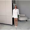 Women's Spring/summer 2025 New Fashion Printing Loose Suit Collar Lace-up Waist Suit Jacket
