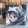 Kits de Pintura por Número Gatos Coloridos Capacete Gato Ciclismo Gato Sala de Estar DIY Pintura a Óleo Digital Animais Colorir Artesanato Novo