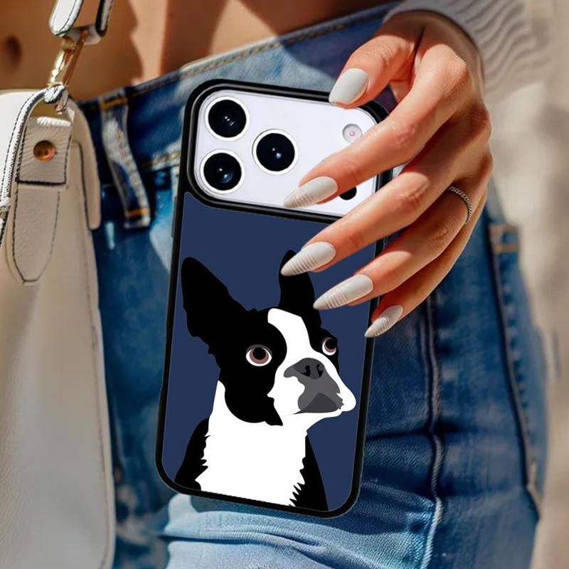 Boston Terrier Dog Phone Case For iPhone 17 Air 14 15 13 12 Max Cover For Apple 14 15 16 16e 11 Pro Max Plus Coque