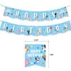 40PCS Bingo Bluey Birthday Party Supplies include Banner Cake Topper Balloons
