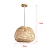 Vintage Style Hand Woven Pendant Lamp Ceiling Light Bamboo Lampshade Decor