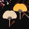 Exquisite Rice Paper Fan Chinese Style Ginkgo Round Fan Props For Photographs Hand Fan Home Decoration Calligraphy Crafts
