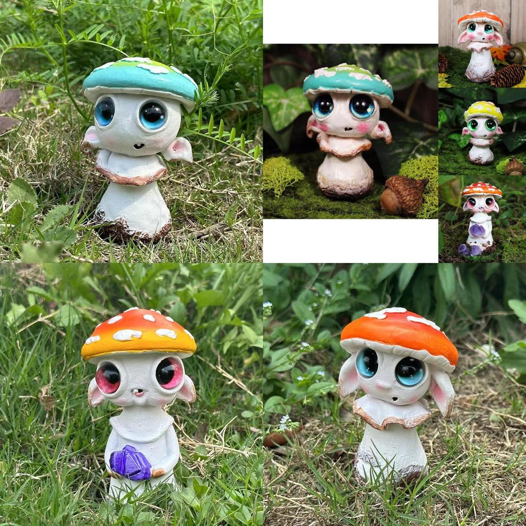 Adorable Mushroom Elf Resin Figurine Charming Home Decor Tabletop Decoration For Garden