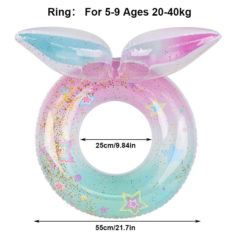 1Pcs Mermaid Swim Ring Inflatable Pool Float Swim Tube Swimming Seat Ring Summer Water Play Bathtub Pool Float