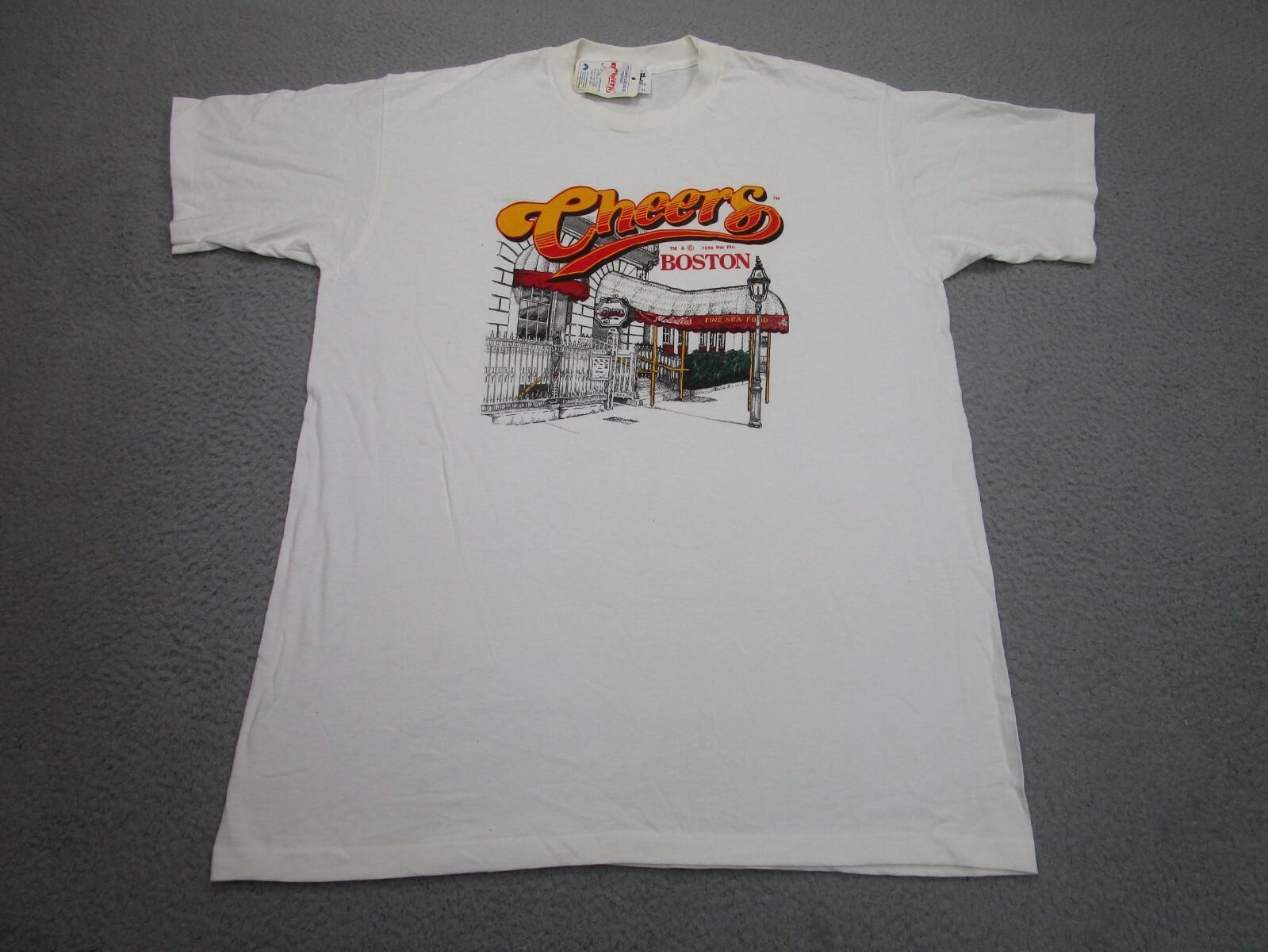 VINTAGE Cheers Shirt Mens XL White 90s Single Stitch Boston S