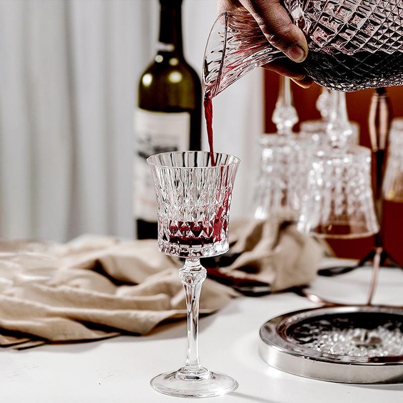 European Crystal Glass Cup Banquet French High Footed Red Wine Glass Whiskey Sparkling Champagne Glass Cup