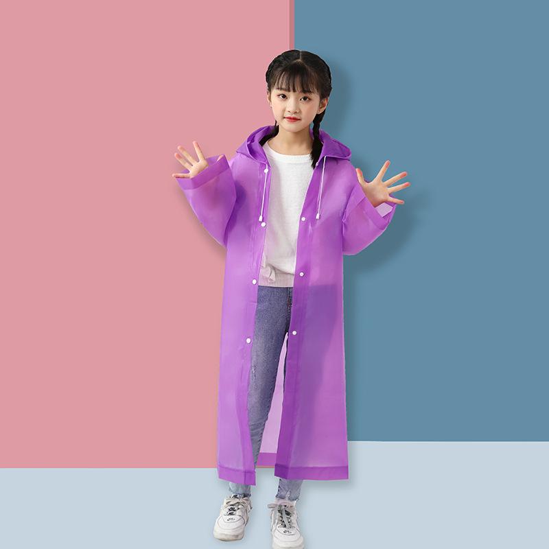 Disposable raincoat adult EVA thickened one-piece matte long men's and women's portable poncho