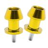 2pcs Gold Aluminum Alloy M8 Motorcycle Racing Adapter Holder Swingarm Coil Slider Mount Stand Screw
