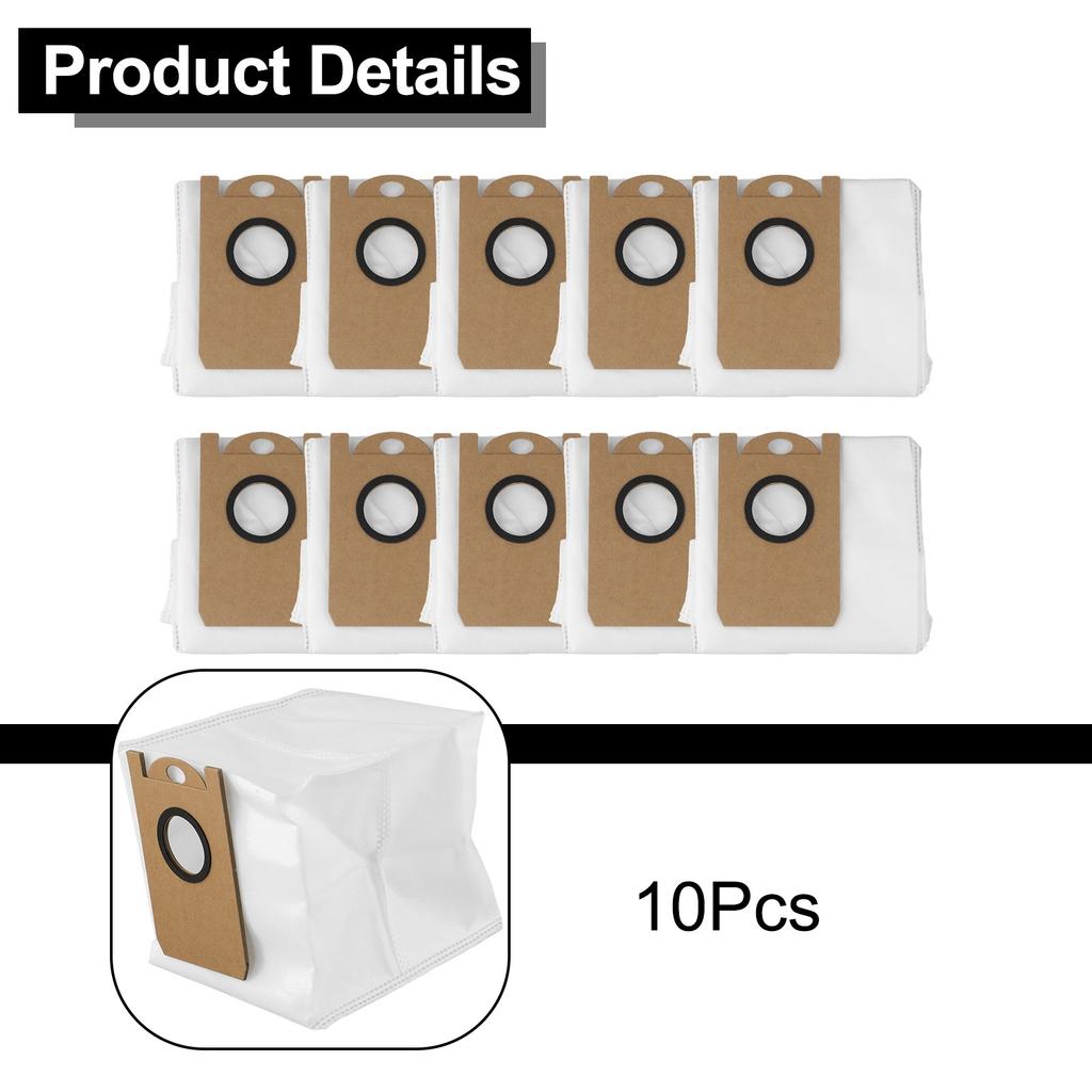 Dust Bags Replacement for K10+ and K10+ Pro Robot Vacuum Cleaner 6 or 10 Pieces Spare Parts for Extended Usage and Dust Capture