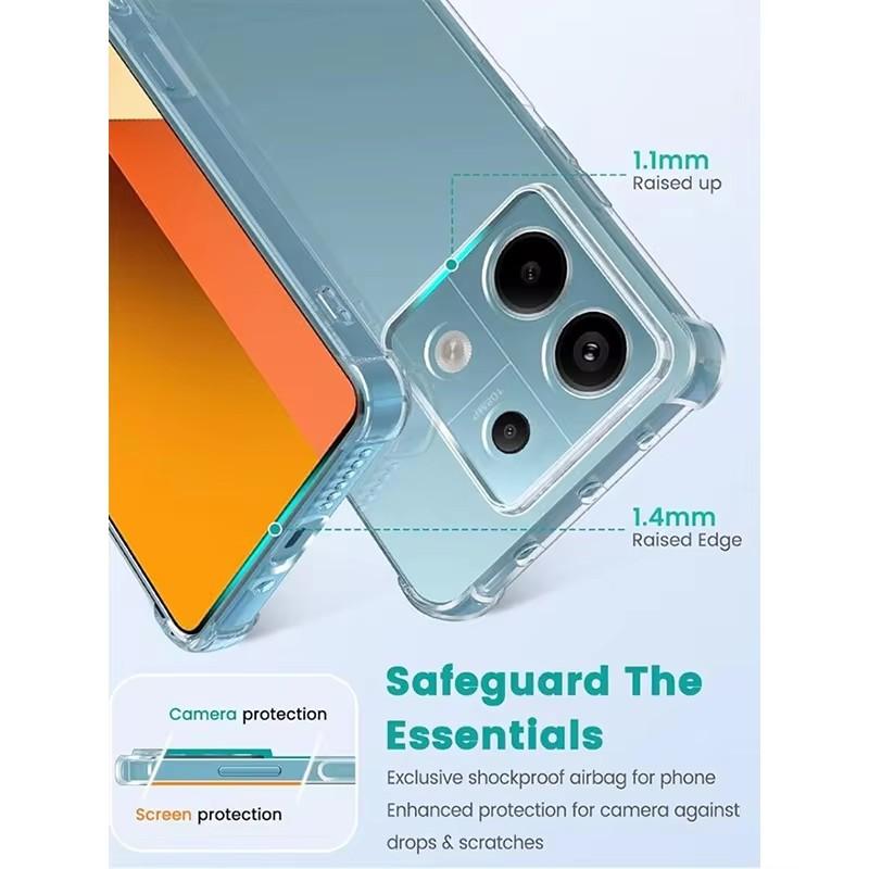 Custodia Trasparente di Lusso per Xiaomi Redmi Note 13 12 11 Pro Plus Note 10 9 PRO MAX 10S 9S Morbida Trasparente Ultra-sottile Sensazione Pelle Antiurto Cover Protettiva