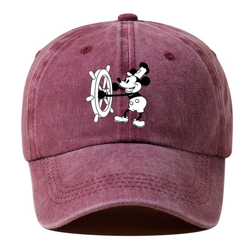 

Fashion Mickey Mouse Baseball Cap Men Women Hip Hop Anime Travel Sun Visors Trucker Cartoon Vintage Sports Caps Fashion Y2k Hat 55-60cm вино красного