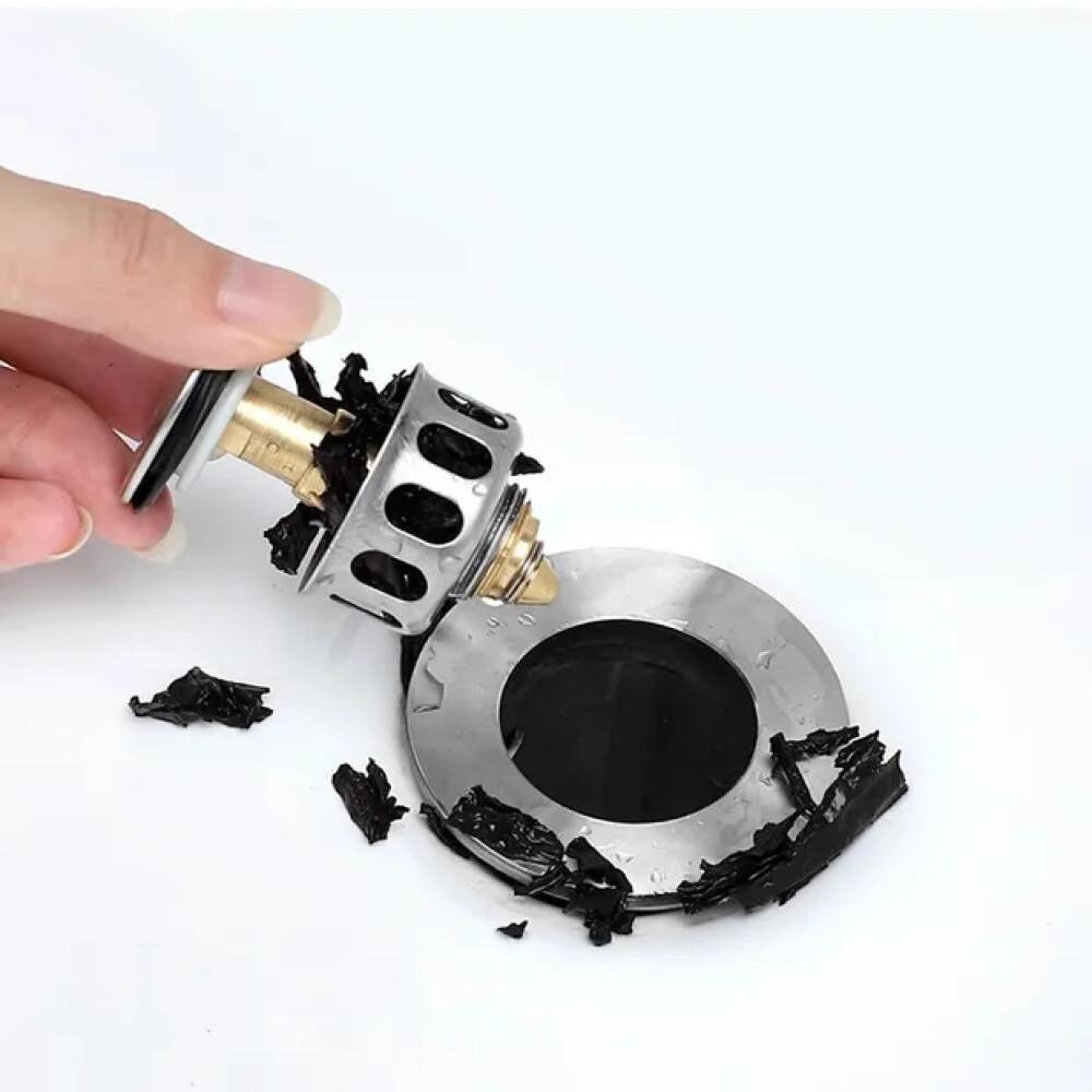 Basin Drains Universal Metal Filter Valve Pop-up Drainer Waste Stopper Bathtub Strainer Plug Hair Catchers Bathroom Accessories