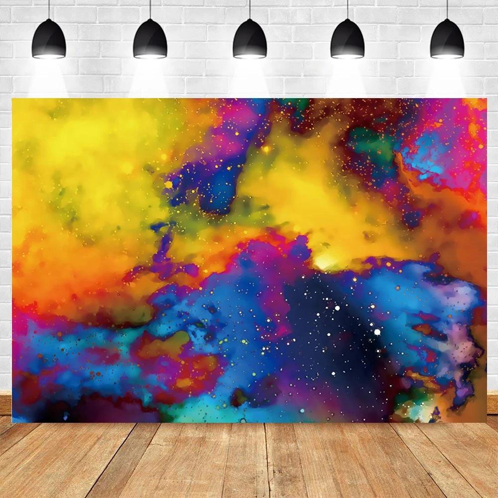 Color Spray Painting Background Graffiti Abstract Art Painting Powder Spray Painting Birthday Portrait Photography Background