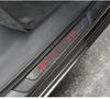 4Pcs 58cm + 25.5cm Real Carbon Fiber Car Door Welcome Plate Sill Scuff Cover Panel Sticker