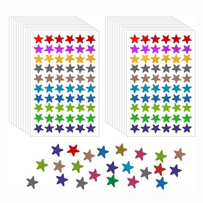 6 gemischte Farben Laser Stern Aufkleber Kinder Belohnung Verhaltensdiagramm Etikett Schülerplaner Schule Klassenzimmer Lehrerbedarf