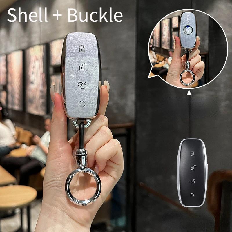 For DENZA D9 Car Key Cover N7/n8 Smart Key Modification Decoration TPU Full Package Protection Shell
