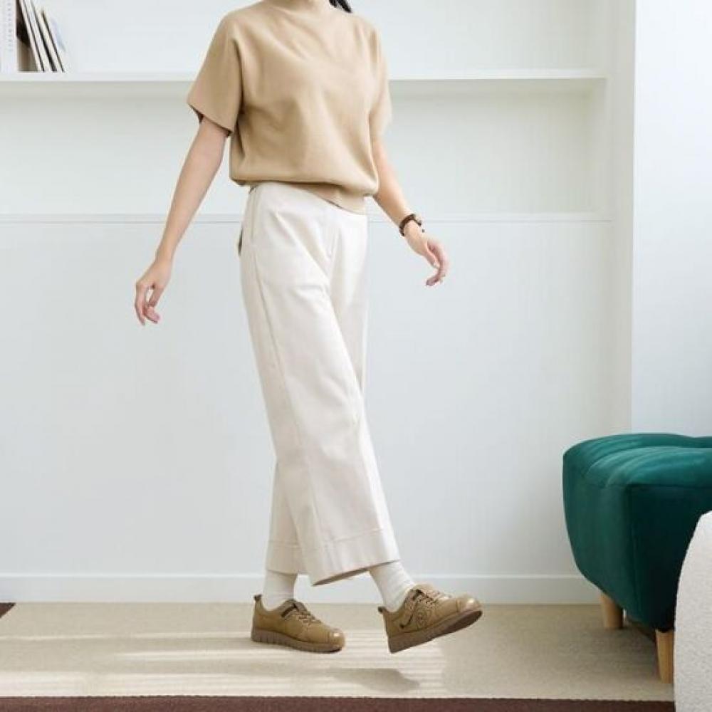 Jisyu Natural Cowhide Grip Bandstring Comfort Shoes
