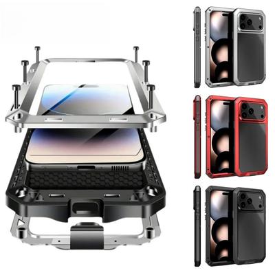 360° Vollkörper-Schutzhülle für iPhone 17 Air 16 15 14 13 Plus 12 11 Pro Max 16E 17E Metall Heavy-Duty Stoßfest Rüstungsabdeckung