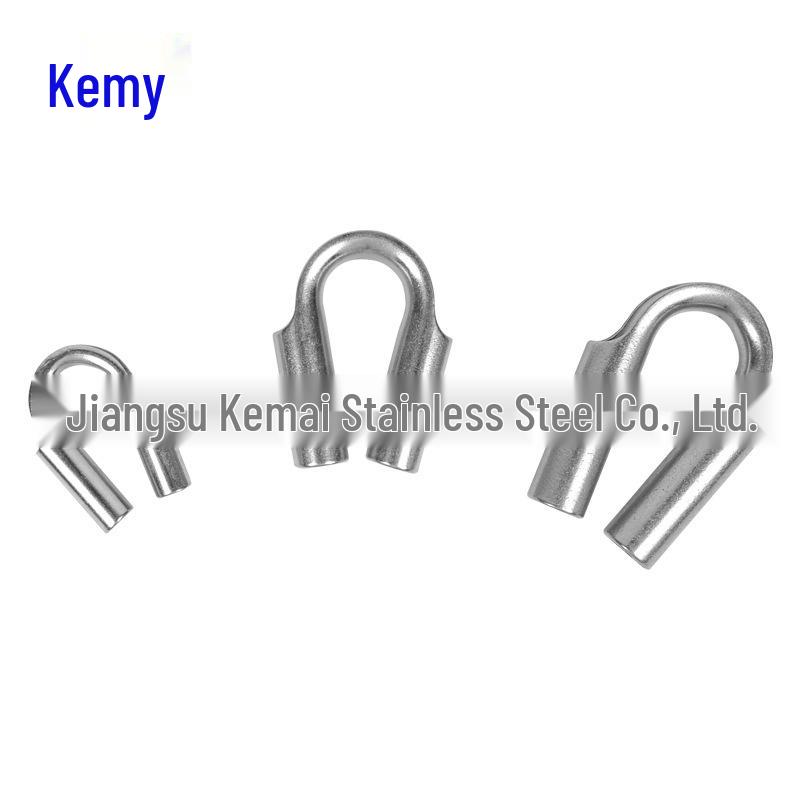 304 Stainless Steel Thimble Wire Rope Protector with Nylon Line