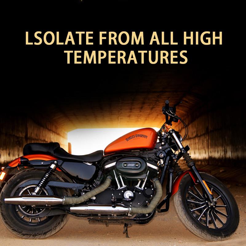 Motocyklowa Taśma Termiczna Wydechu Owijka Termiczna Osłona Włókno Szklane Bawełna Izolacyjna Wysoka Temperatura Ochrona Części Samochodowe