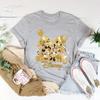 202526 Summer Fashion Tshirt Y2k  Hat Printed 100 Cotton Printed Tshirt Couple Outfits Loose Tshirt