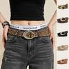 Pin Buckle Suede Rivet Belt Spicy Girl Y2K Belt Trend Men Belt  Female