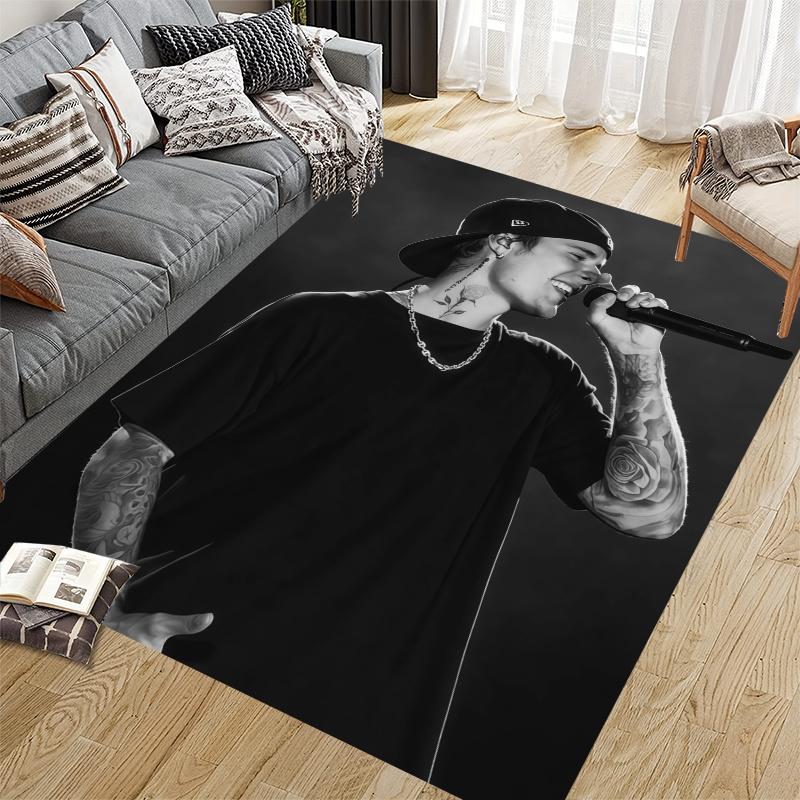Bieber Home Sofa Decoration for Living Room & Bedroom, Non‑Slip Play Flannel Floor Mat for Game Room