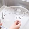 Practical Stainless Steel Sink Sponge Drain Rack Adjustable Simple Faucet Hook No-Drill Steel Wire Ball Holder Cleaning Storage