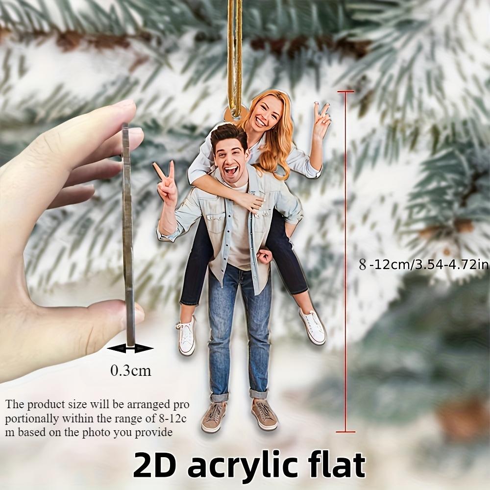 2D plochá, závěsná dekorace do auta, zakázkové akrylové foto dekorace - Vánoční, výroční, valentýnské dárky, týmové firemní suvenýry