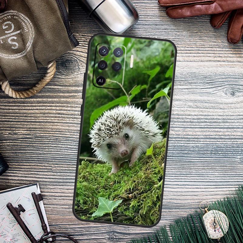 Cute Little Hedgehog For OPPO A15 A16 A17 A76 A96 A77 A52 A72 A5 A9 A79 A58 A78 A98 A94 A74 A57S A54S A53S Case