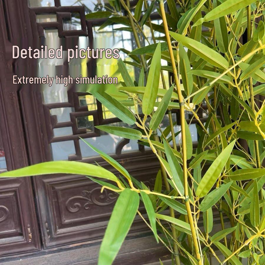 Indoor/Outdoor Fake Bamboo Partition Screen - Decorative Bamboo Bonsai Wall for Landscaping